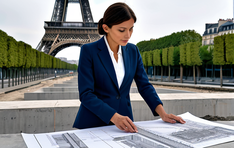 TOPIK 시험 영역별 공략법 - **

A professional French architect, fully clothed in appropriate business attire (skirt suit), revi...